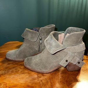 Elora Womens Ugg chestnut suede leather suede slip on booties size 5